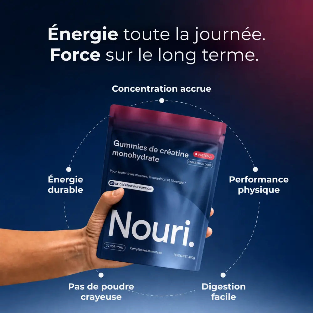 Gummies de créatine Nouri.