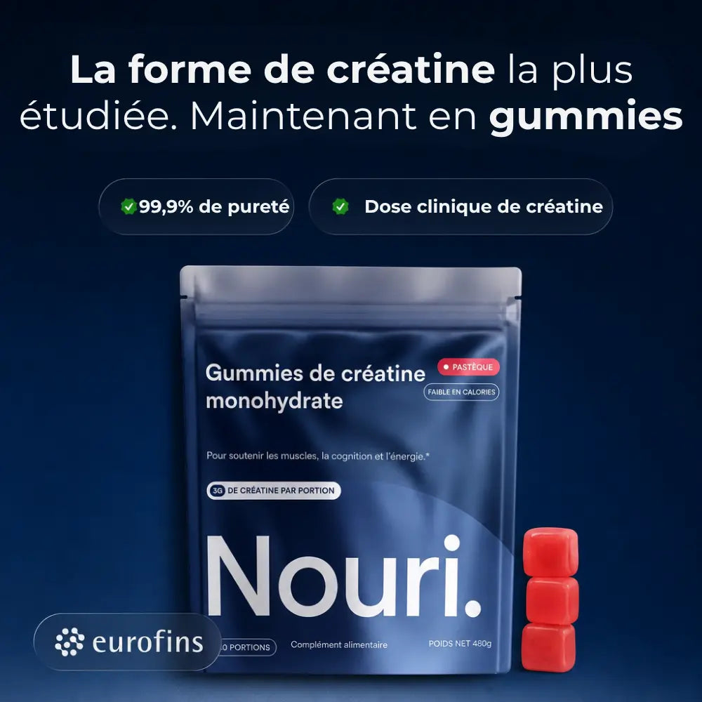 Gummies de créatine Nouri.